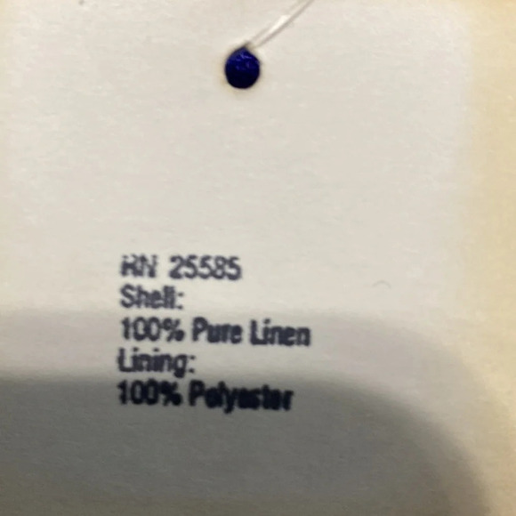 International Scene NWT Blue Pure Linen Double Breasted Blazer Size 13/14 - Picture 8 of 9